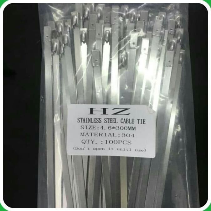 

Kabel Ties Stainless Steel 4.6X300 Isi 100Pcsq Premium Murah Baru