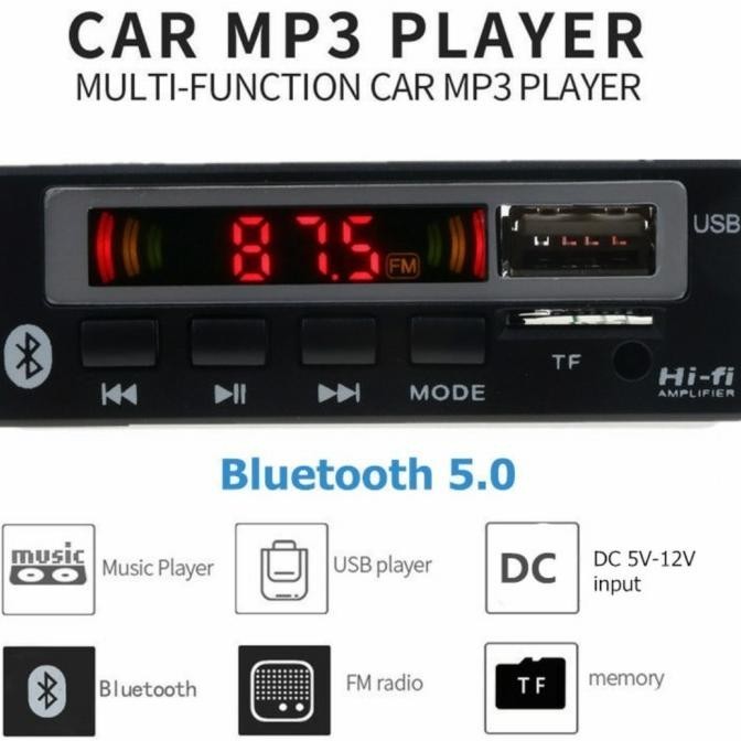 Modul Kit Digital Player MP3 Bluetooth / USB / TF / Stereo FM Radio