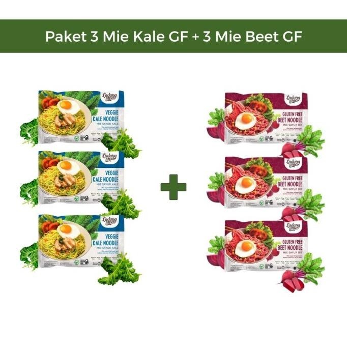 

READY STOCK PAKET 3 MIE KALE + 3 MIE BEET GLUTEN FREE LADANG LIMA !!!!!