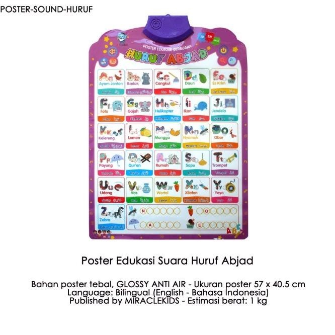 Poster Edukasi Suara Huruf Abjad Ravneina