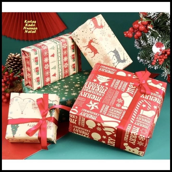 

TERMURAH KERTAS KADO NUANSA NATAL 1 SET ISI 5PCS !