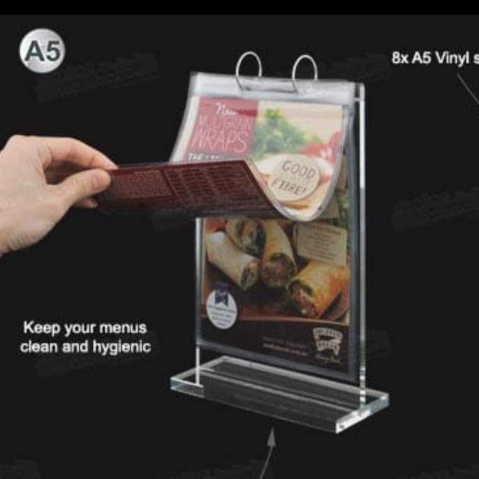 

A4 Acrylic Tempat Menu-Tempat Brosur Gantung Akrilik Bahan 5 Mm 21X30 Kualitas Premium