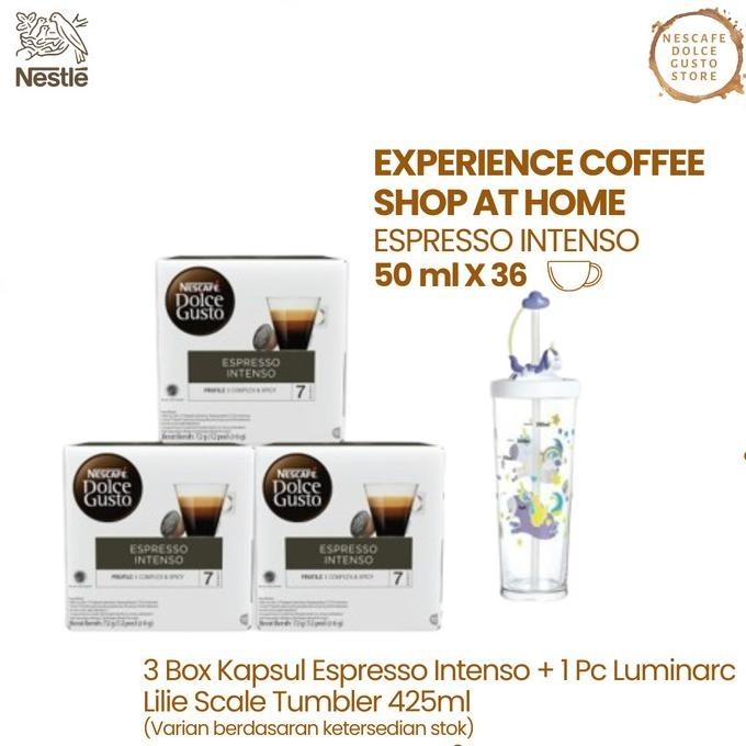 

Capsule Ndg Nescafe Dolce Gusto Espresso Intenso 3 Box (36 Kapsul)