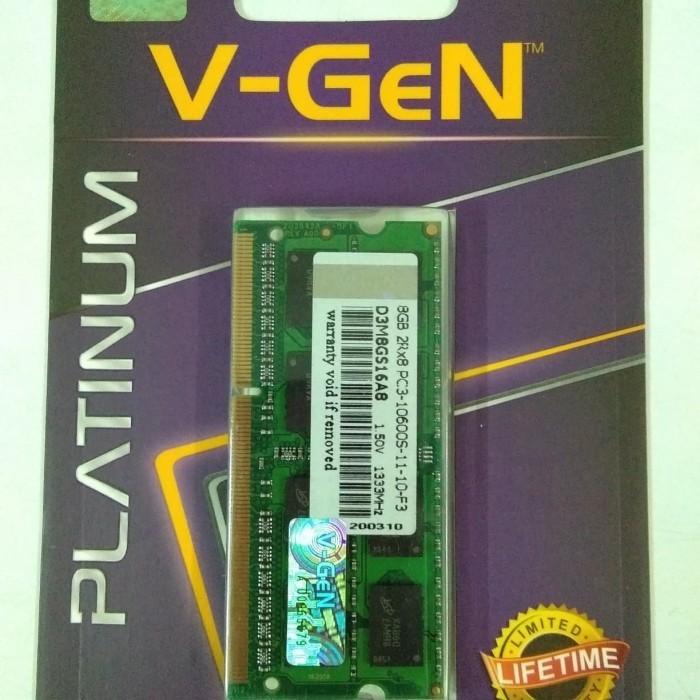 Ram Sodimm V-Gen Ddr3 8Gb Pc10600