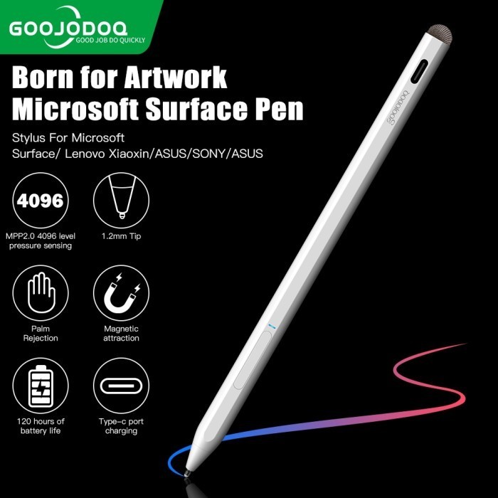 Goojodoq Stylus Pencil for Laptop 2-in-1 Microsoft Surface Pro HP ASUS