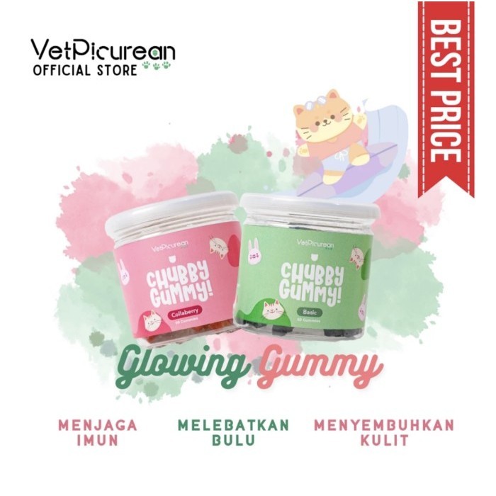 

Glowing Gummy Kit Chubby Gummy Basic Collaberry Vitan Kucing Anjing