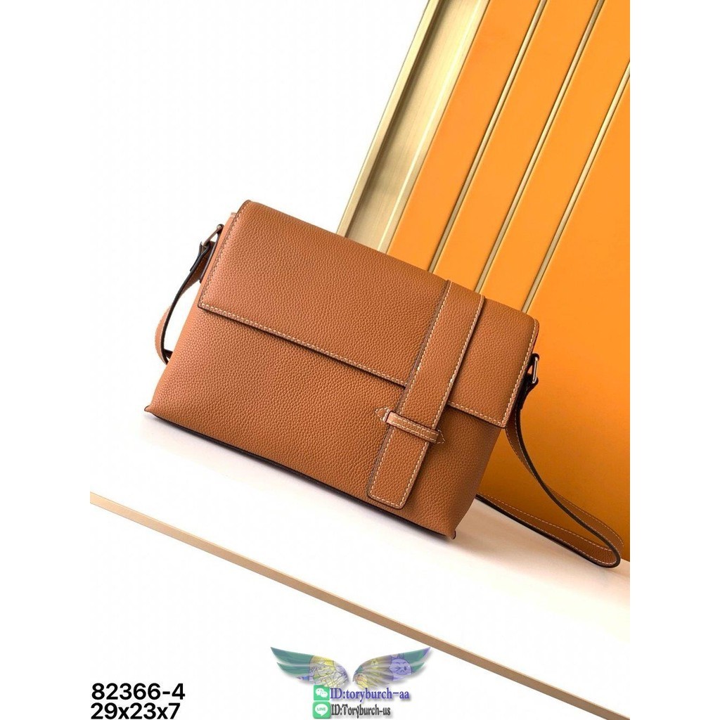 Togo hermes men's shoulder flap messenger bag hand-free business briefcase