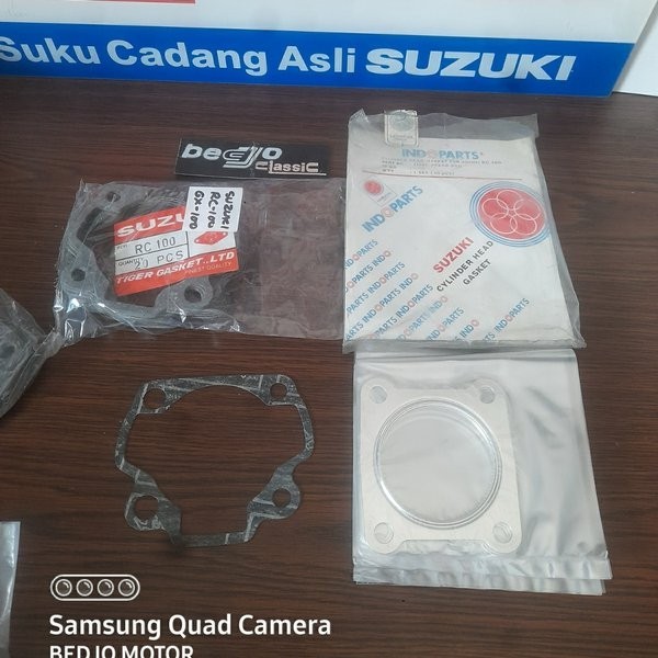 gasket perpak paking cylinder head blok topset top set SUZUKI RC100 RC 100 BRAVO SPRINTER TORNADO GX