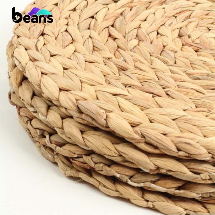 Beans Karpet Anyaman - Rug Anyaman - Rug Seagrass - Karpet Bulat