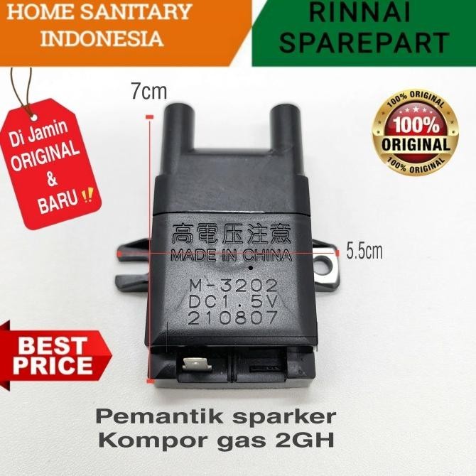 Modul Pemantik Elektrik Sparker Kompor Gas RINNAI Rb 2GH / 2EH/ 712 CV Megah Jaya