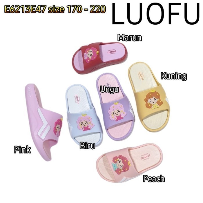 E6213E47 Luofu Original Jelly Sandal Karet Empuk Anak Selop Import