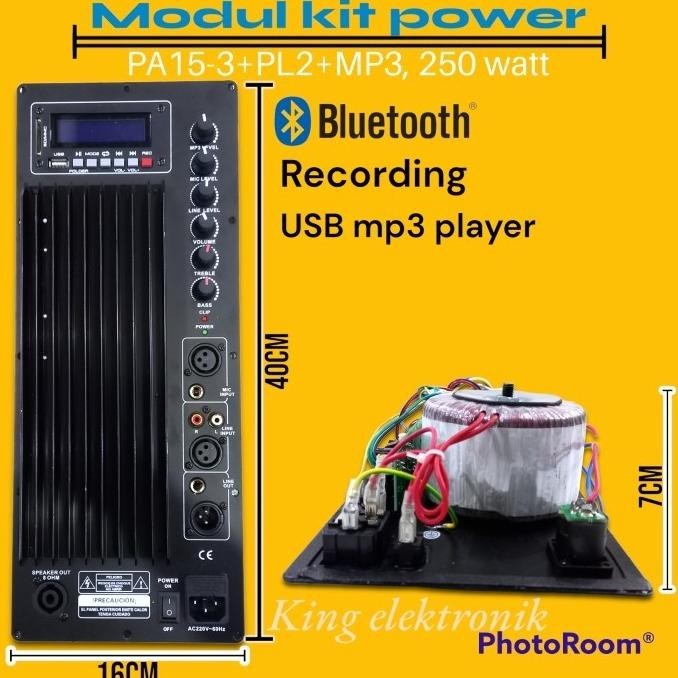 PPC modul kit power speaker aktif 15-3 USB mp3 player