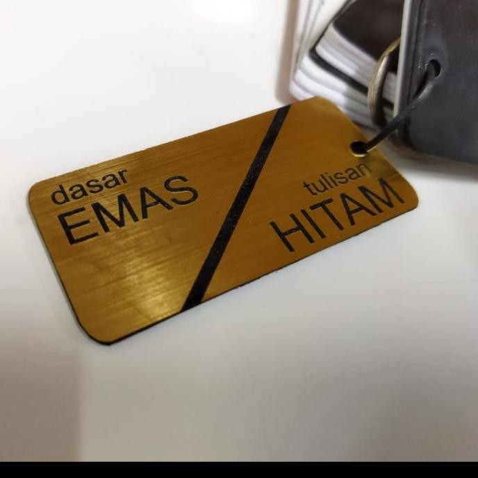 

Label Emas / Gold Label / Kuningan Bebas Custom Tulisan Proses Cepat