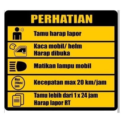 

Rambu Perhatian Tamu Wajib Lapor 40 Cm