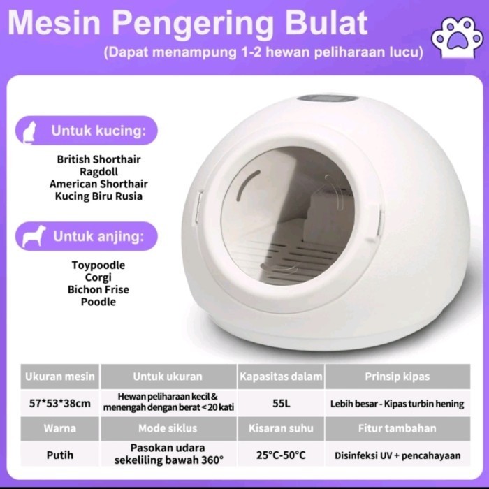 

Pet Drying Box Portable Mesin Pengering Kucing Dan Anjing Berkualitas