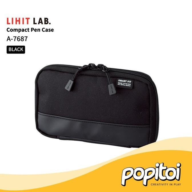 

Lihit Lab A-7687 Compact Pen Case Tempat Kotak Pensil Sekolah Pouch