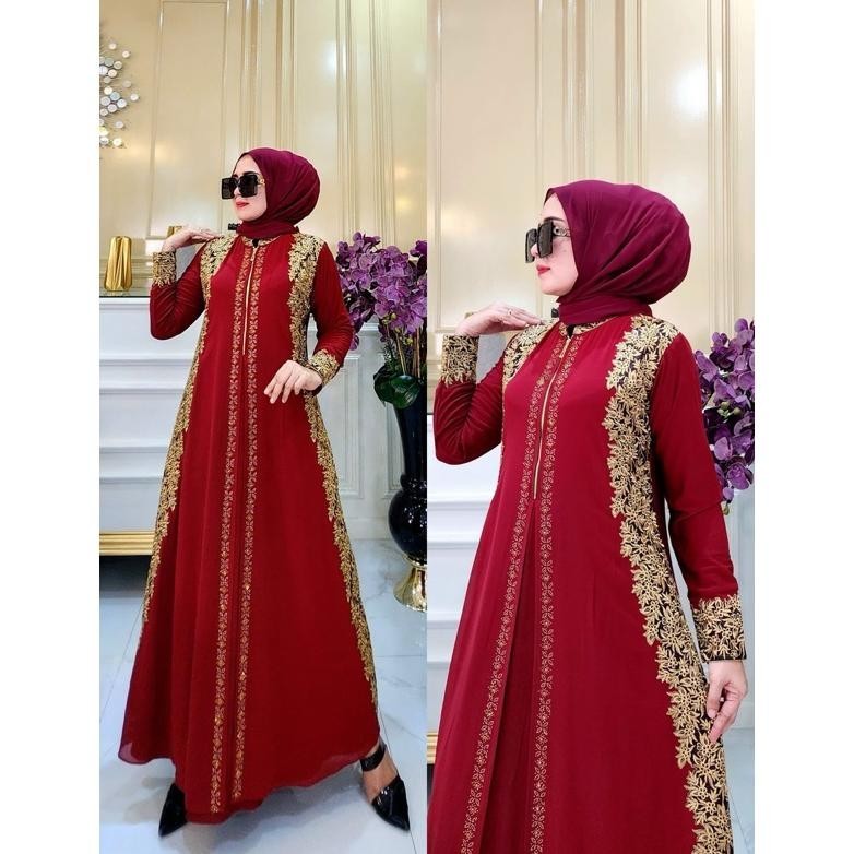 Gamis Abaya Remaja Arab Tuey Bordir 195 Gamis Abaya Remaja