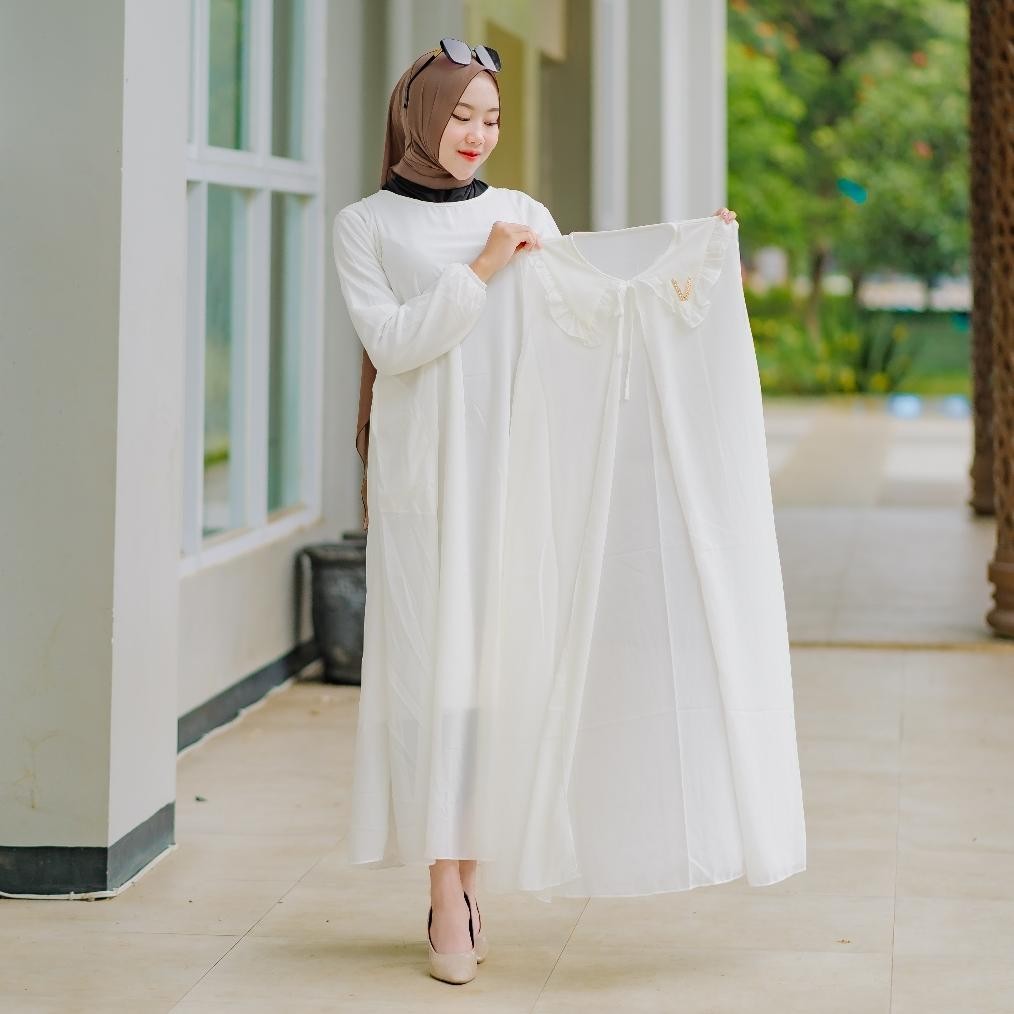 Gamis Abaya Remaja Rompi Ceruty Badoll Set Outer Kerah Setelan Rompi Gamis Abaya Remaja