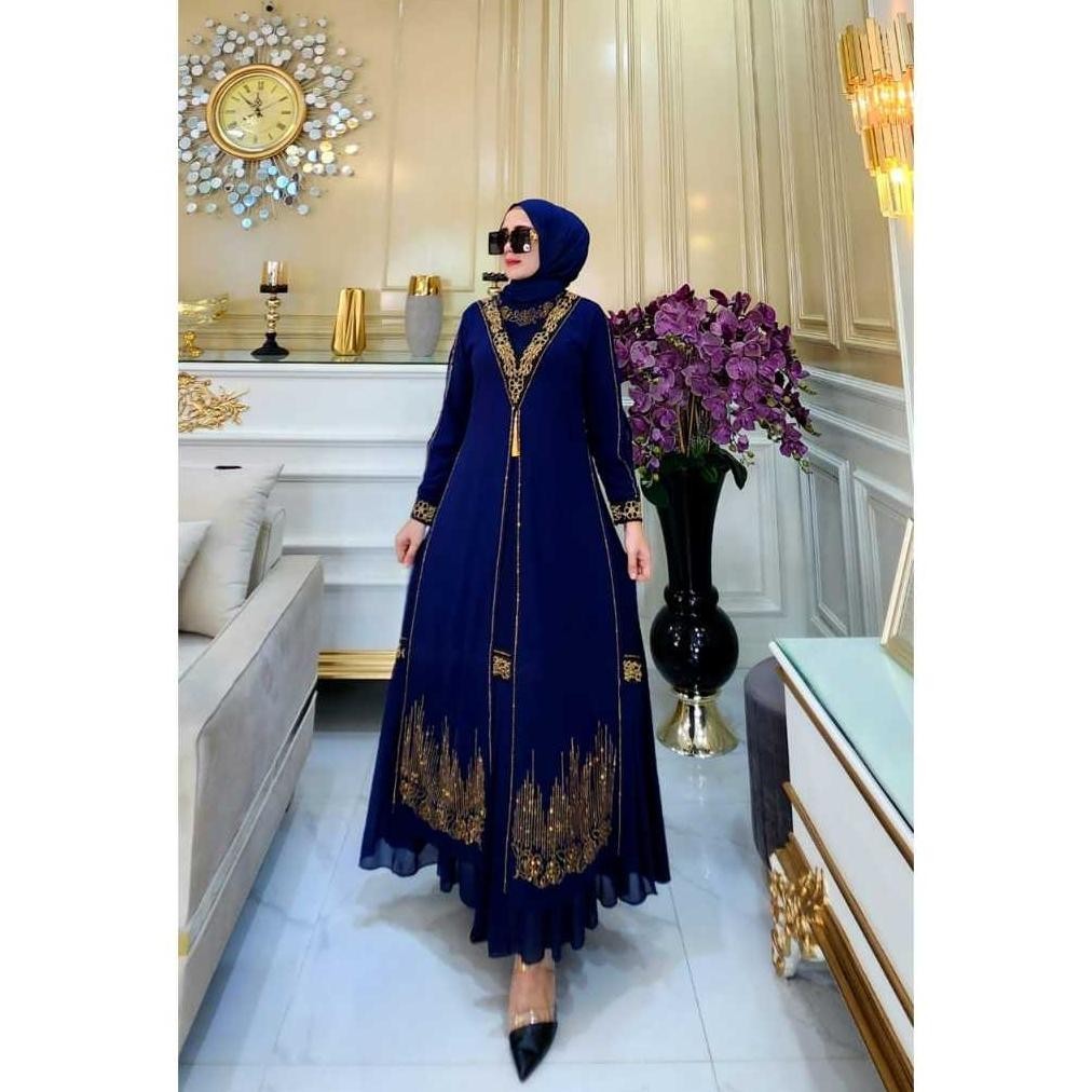 Gamis Abaya Remaja Arab Tuey Bordir 153 Gamis Abaya Remaja