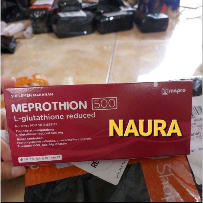 meprotion 500mg L- glutathion mencerahkan kulit