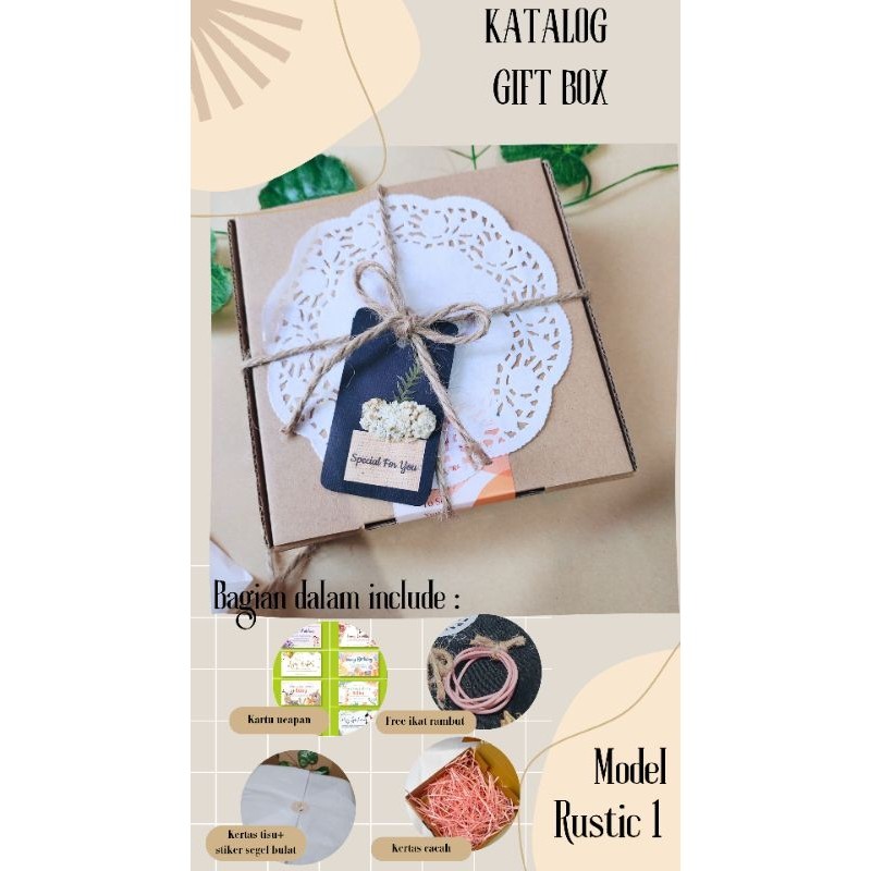 

Gift box Rustic/box hampers/box estetik/box kado
