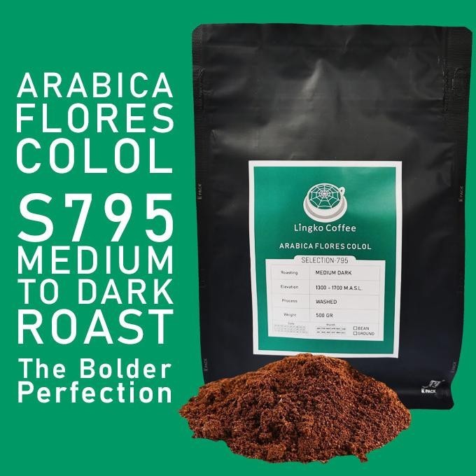 

Kopi Arabika Arabica Flores Manggarai Colol 500 Gr Medium Dark - Bubuk