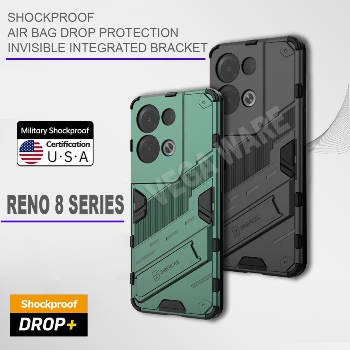 BIBERCAS Kickstand OPPO RENO 8 5G 4G / RENO8 PRO 5G Case Casing
