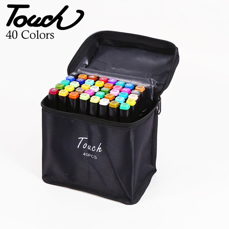 

Touch Spidol Dual Side Fine Art Brush Art Marker Set 40 Warna - CY-006