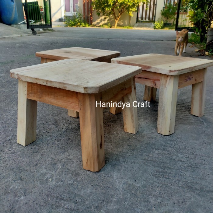 Candra Dingklik Kayu Kursi Kayu Jongkok Besar