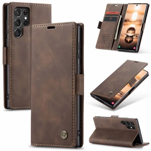 Galaxy S22 Ultra Flip Case Caseme Cover Leather Wallet Dompet