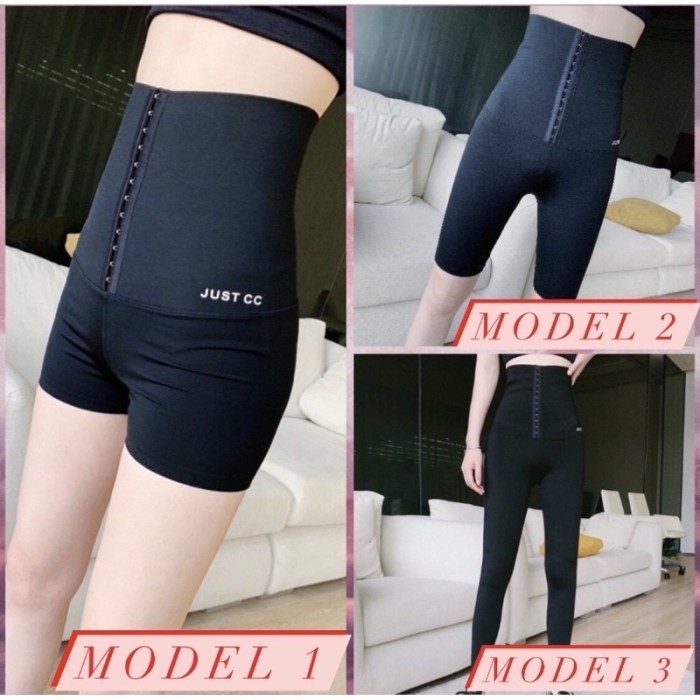 Warelly - Celana Legging Korset Pelangsing Ketat Highwaist Pengecil Paha Perut