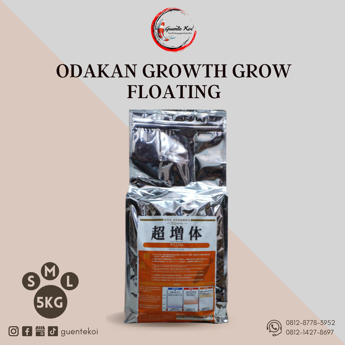 PELET PAKAN IKAN KOI ODAKAN GROWTH GROW FLOATING ORIGINAL PACK 5 KG