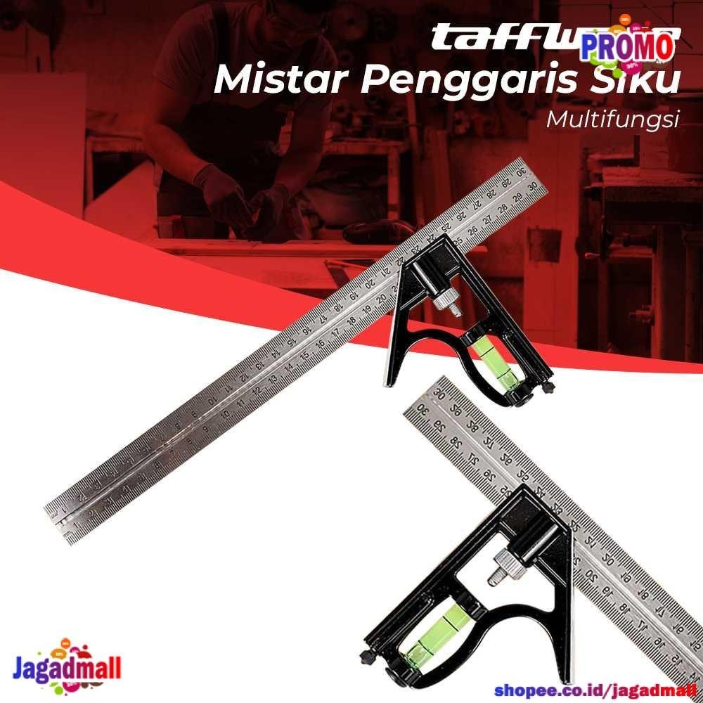 

Mistar Penggaris Siku Adjustable Angle Ruler Waterpass 305mm