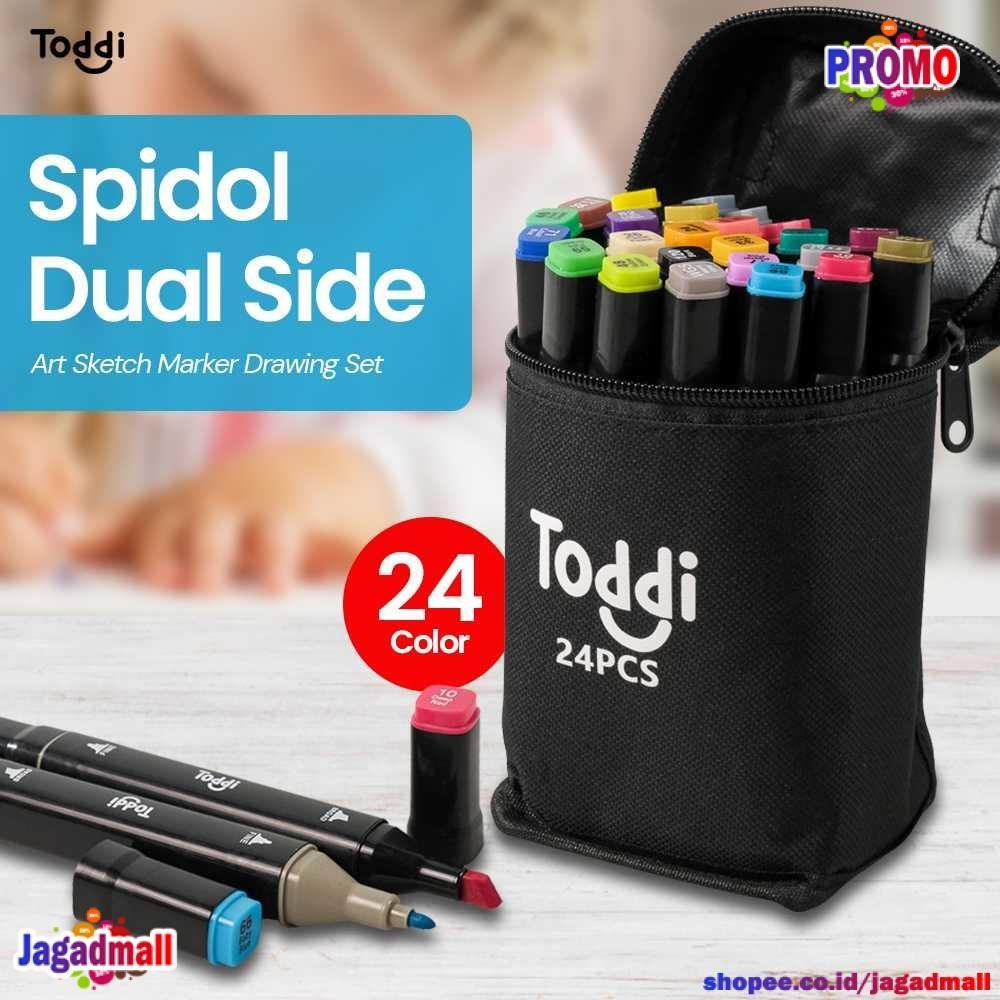 

Spidol Dual Side Fine Art Marker Brush Double Tip 1.0mm 6.0mm