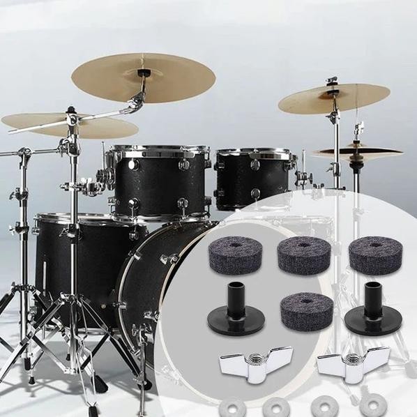 12Pcs Wing Nut Felt Pad Cymbal Stand Drum Felt Pad Set Drum Asmiantopuspasaricollection