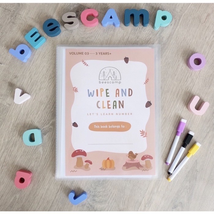 

VOL 3 - wipe and clean activity book (untuk 3 tahun+) worksheet anak