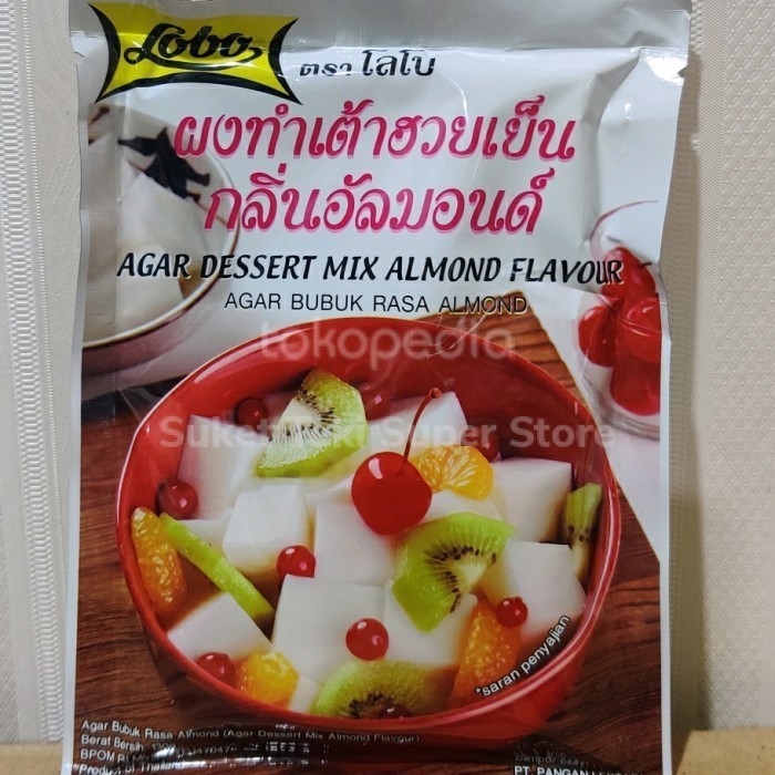 

SALE!! AGAR AGAR / PUDDING DESSERT LOBO ALMOND FLAVOR SACHET 130GR K01