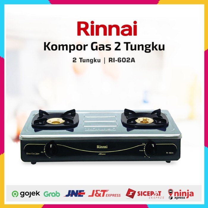 Rinnai Ri-602A Kompor Gas 2 Tungku Ri602A