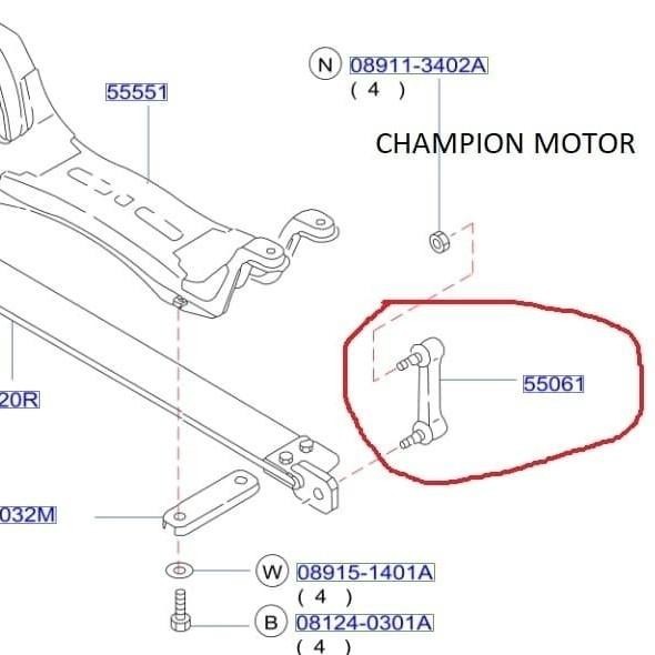 Serena C23 Link Stabil belakang Rear Stabilizer NISSAN OEM Jepang HQ Kualitas Terbaik
