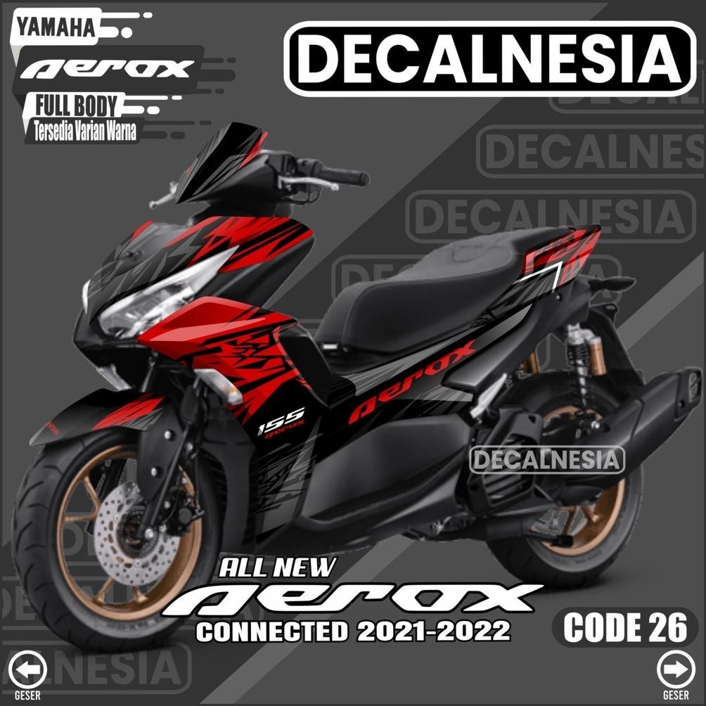 Stiker Decal Aerox 2021 2022 Full Body Sticker Motor Connected 155 New Simple Variasi Yamaha Aksesor