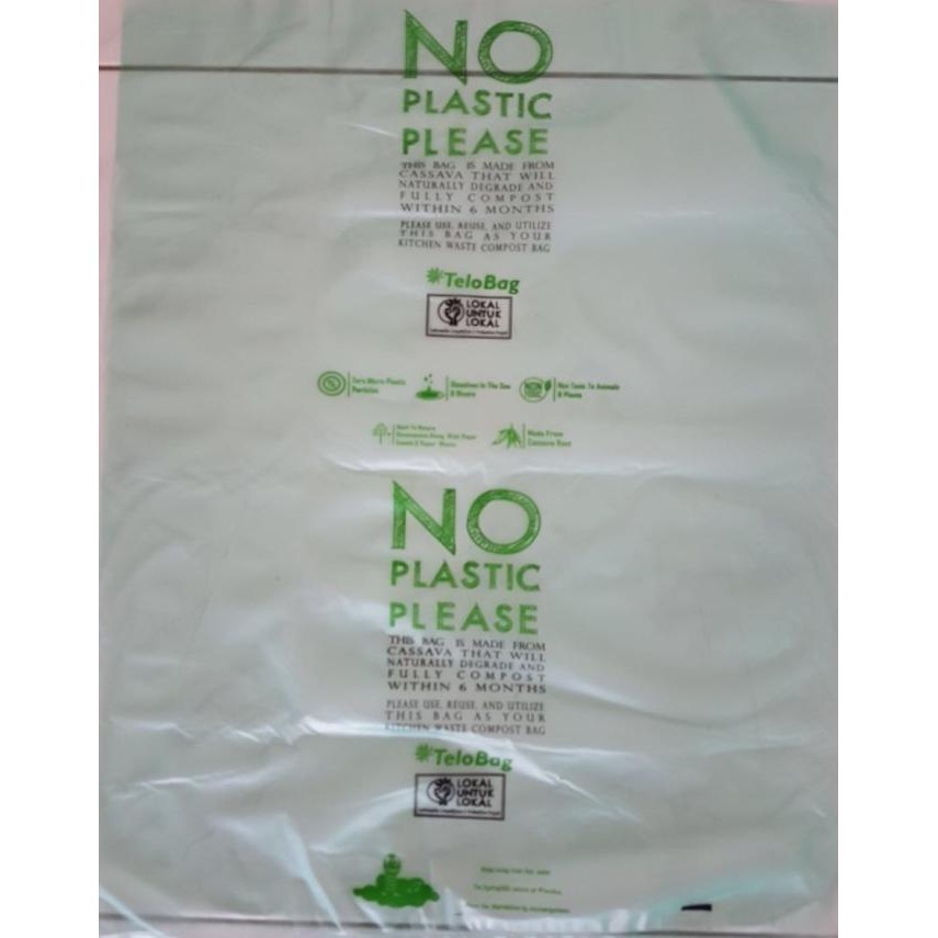 Trash bag kantong sampah organik plastik organik singkong telobag 44x6