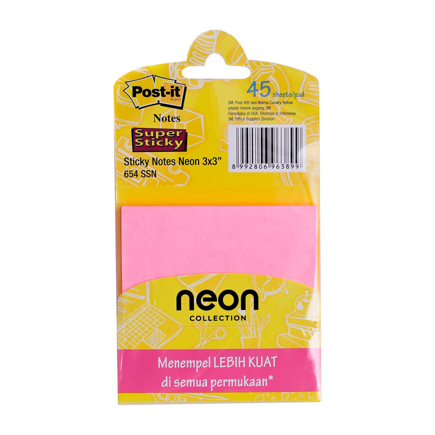 

3M Post It 654 Ssn Pink