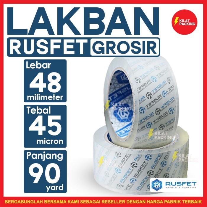 

LAKBAN RUSFET BENING PREMIUM QUALITY 48 MM X 90 YARD SATUAN