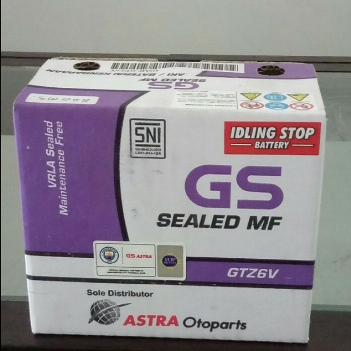 Aki Gs Astra Gtz6V Untuk Motor Honda Beat Iss (Aki Kering)