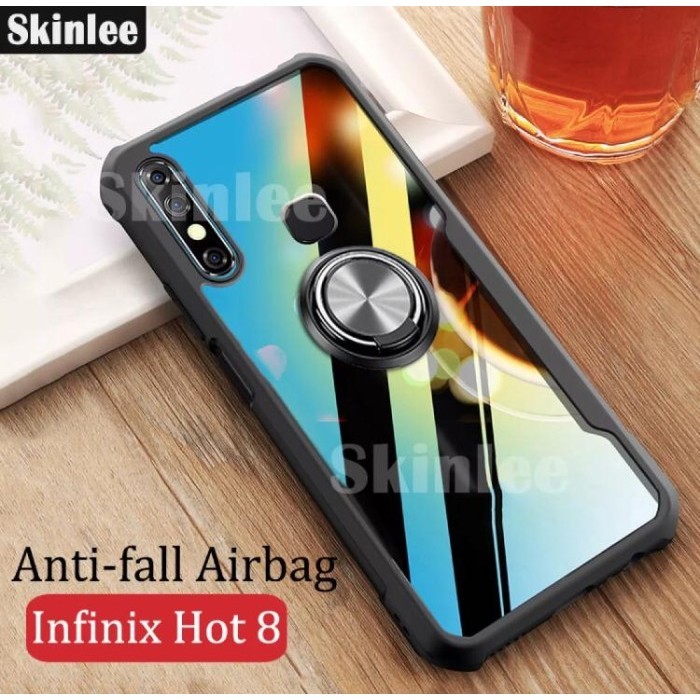 CASE INFINIX HOT 8 CLEAR RING COVER CASING SILIKON HANDPHONE