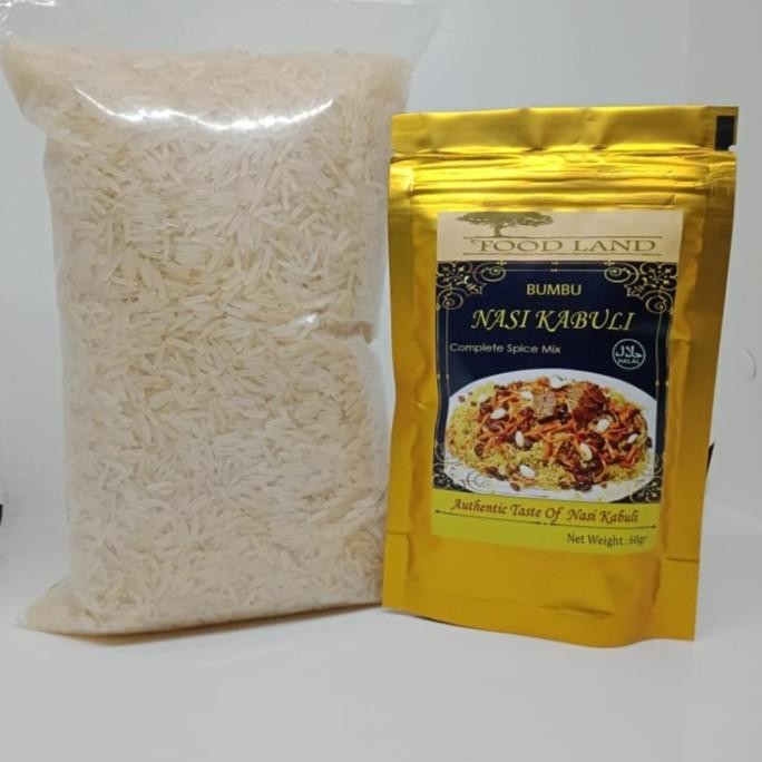 

Pakaet Nasi Kebuli Beras basmati 1 kg + Bumbu Kebuli BS66