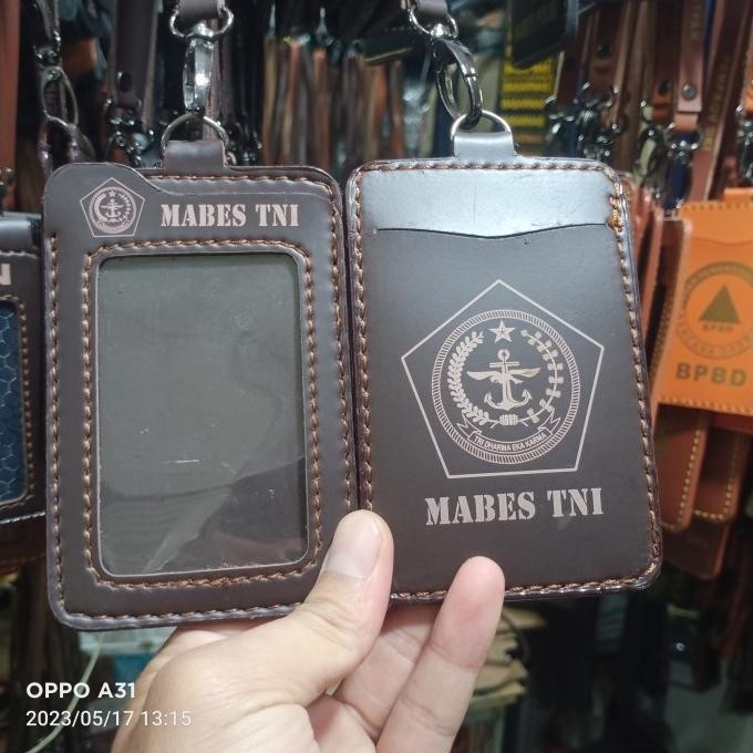 

holder kalung id card / tempat id card logo Mabes TNI new arrival