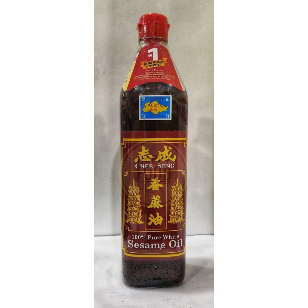 Chee Seng White Sesame Oil 750Ml/Minyak Wijen Pagoda/Mua Yiu Impor