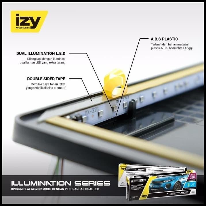 DUDUKAN TATAKAN COVER PLAT NOMOR LAMPU LED MOBIL AGYA