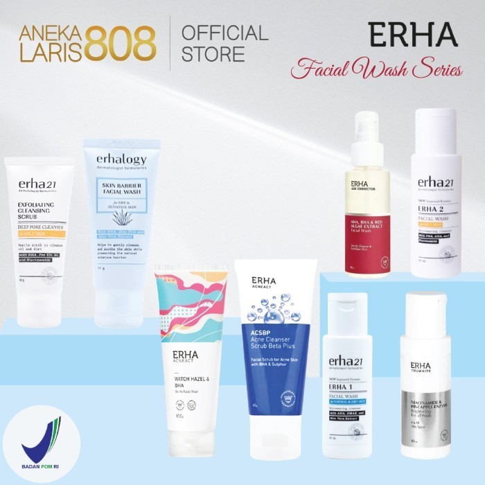 Erha Facial Wash Sabun Muka Acsbp Ecs Brightening Witch Skin Barrier